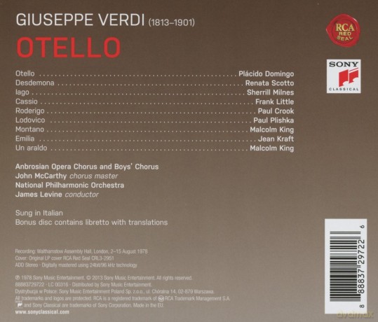 James Levine: Verdi: Otello [2CD]