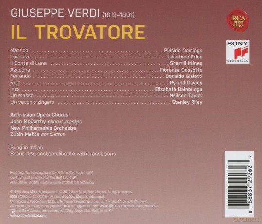 Zubin Mehta: Verdi: Il Trovatore [2CD]