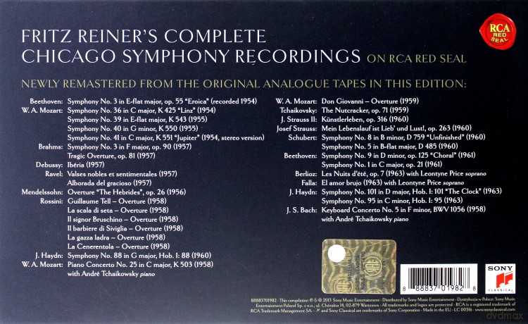 Fritz Reiner: Fritz Reiner - The Complete Chicago Symphony Recordings On Rca [63CD]