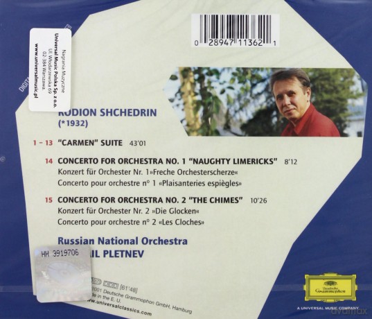 Mikhail Pletnev: Schedrin: Carmen Suite [CD]