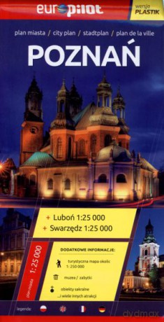 Poznań. Foliowany plan miasta w skali 1:25 000 [KSIĄŻKA]