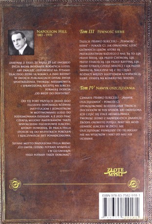Prawa Sukcesu. W szesnastu częściach. Tom 3. Pewność siebie. Tom 4. Nawyk oszczędzania - Napoleon Hill [KSIĄŻKA]