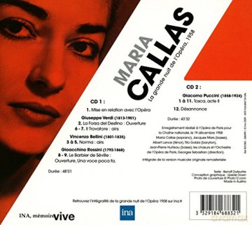 Maria Callas - La grande nuit de l'opéra 1958