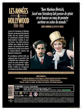 Marlene Dietrich-Josef Von Sternberg-Les années a Hollywood 1930 a 1935-Coffret 6 Films