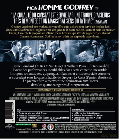 Mon Homme Godfrey - Blu-ray single