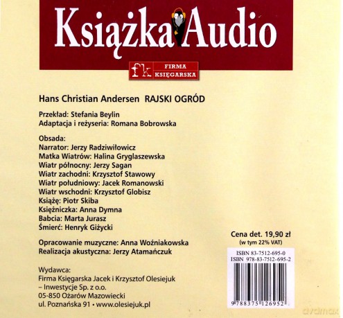Rajski ogród MP3 - Hans Christian Andersen [KSIĄŻKA]