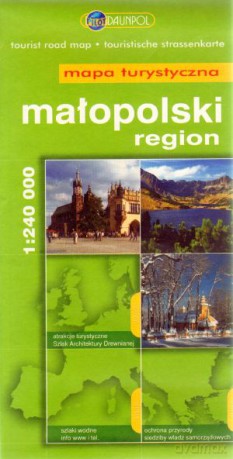Region Małopolski. Mapa turystyczna w skali 1:240 000 [KSIĄŻKA]
