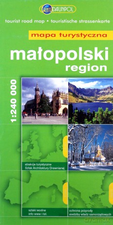 Region Małopolski. Mapa turystyczna w skali 1:240 000 [KSIĄŻKA]