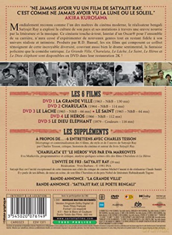 Satyajit Ray en 6 Films-La Grande Ville + Charulata + Le Saint + Le Lâche + Le Héros + Le Dieu éléphant (Coffret Collector-Édition limitée)