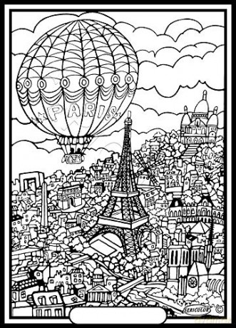 SERICOLOR Paris et Ses Monuments - Tableau a colorier