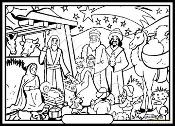 SERICOLOR Tableau a colorier en Relief Velours LA Creche