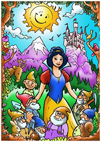 SERICOLOR Tableau a colorier en relief velours. Blanche Neige