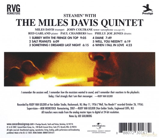 Miles Davis: Steamin' (Remastered) (RVG) [CD]