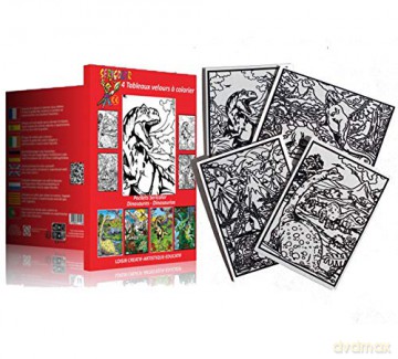 Sericolor Tableaux Velours Pockets Dinosaures