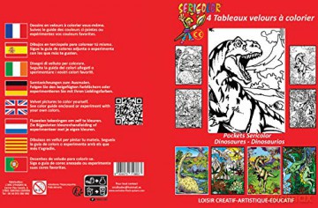 Sericolor Tableaux Velours Pockets Dinosaures