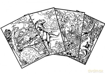 Sericolor Tableaux Velours Pockets Dinosaures