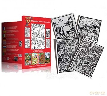 SERICOLOR Tableaux Velours Pockets LA Ferme
