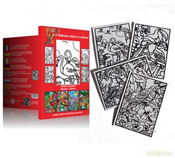 Sericolor Tableaux Velours Pockets Oiseaux