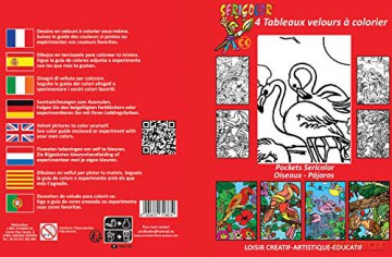Sericolor Tableaux Velours Pockets Oiseaux