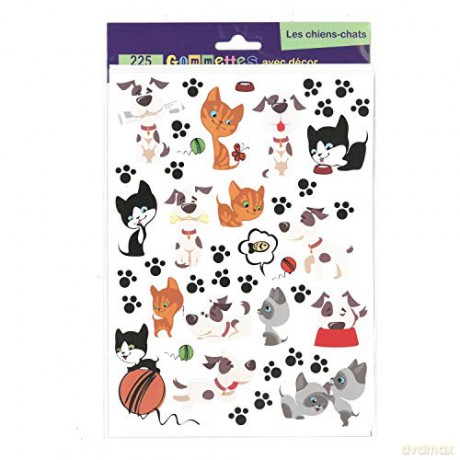 Tabac du Bassigny - Gommettes repositionnables Chats et Chiens