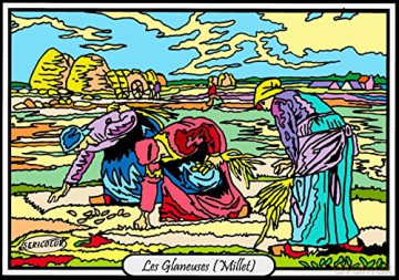 Tableaux a colorier en relief velours. Les Glaneuses (Millet)