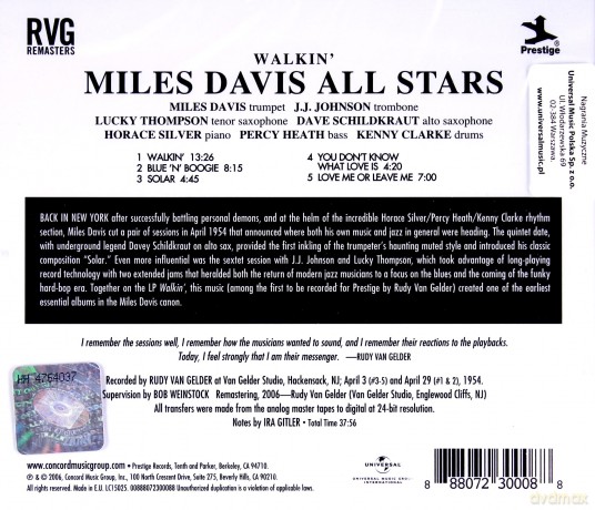 Miles Davis: Walkin (RVG) [CD]
