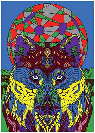 Un Loup Version Mandala - Tableau A COLORIER