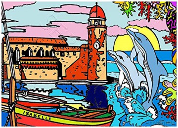 Ville DE COLLIOURE - Tableau A COLORIER