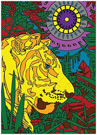 Le Tigre Version Mandala - Tableau A COLORIER