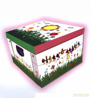 Składane, kartonowe pudełko. Kwiatki. Marzipan [KSIĄŻKA]