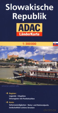 Slowakische Republik. ADAC LanderKarte 1:300 000 [KSIĄŻKA]