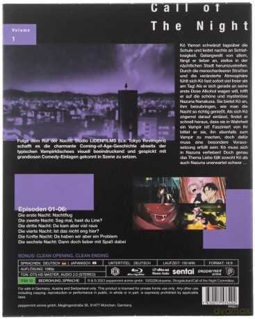 Call of the Night Vol. 1 [Blu-Ray]