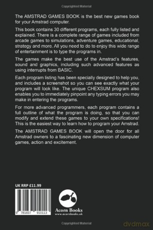 Amstrad Games Book - Kevin Bergin [KSIĄŻKA]