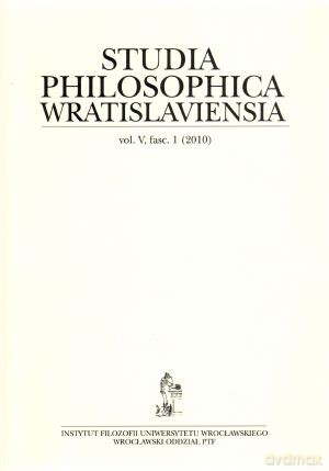 Studia Philosophica Wratislaviensia. Vol. V, fasc. 1 (2010) [KSIĄŻKA]
