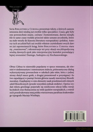 Tablica albo Konterfet Cebesa tebańskiego filozofa, ucznia Sokratesa - Cebes [KSIĄŻKA]