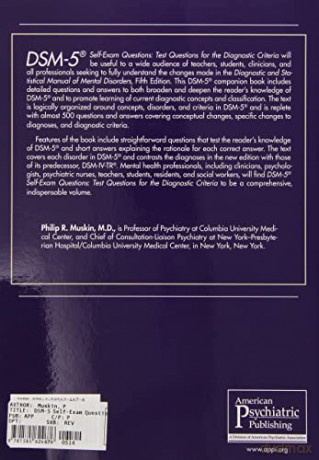 Dsm-5 Self-Exam Questions - Muskin [KSIĄŻKA]