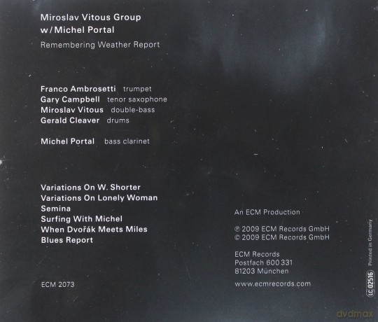 Miroslav Vitous: Remembering Weather Report [CD]