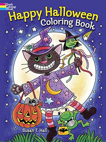 Happy Halloween Coloring Book - Susan T. Hall [KSIĄŻKA]