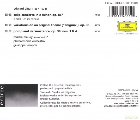 Mischa Maisky: Elgar Cello Cto [CD]