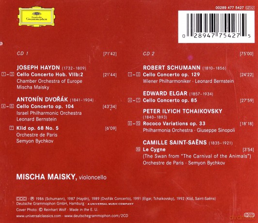 Mischa Maisky: Favourite Cello Concertos [CD]