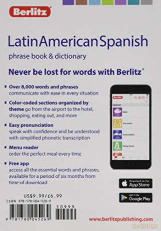 Latin American Spanish Phrase Book/Dict [KSIĄŻKA]