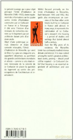 Le Corbusier Lunit D Habitation De Marse - Jacques Sbriglio [KSIĄŻKA]