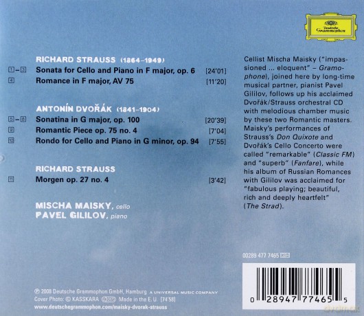 Mischa Maisky: Morgen (Strauss, Dvorak) [CD]