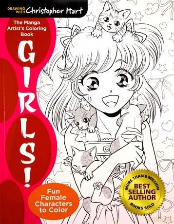 Manga Artists Colouring Book Girls - Christopher Hart [KSIĄŻKA]
