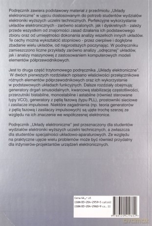 Układy elektroniczne cz.2 - Jerzy Baranowski, Grzegorz Czajkowski [KSIĄŻKA]