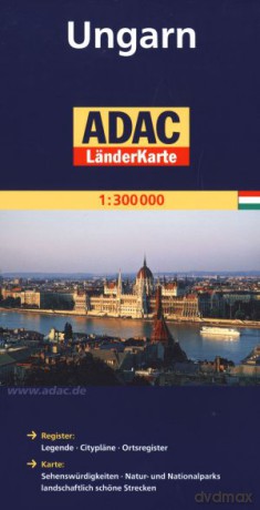 Ungarn. ADAC LanderKarte 1:300 000 [KSIĄŻKA]