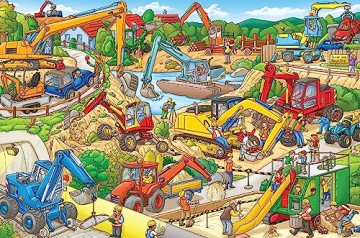 My Big Wimmelbook Diggers At Work - Max Walther [KSIĄŻKA]