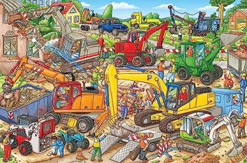 My Big Wimmelbook Diggers At Work - Max Walther [KSIĄŻKA]