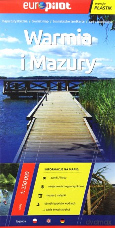 Warmia i Mazury. Foliowana mapa turystyczna w skali 1:250 000 [KSIĄŻKA]