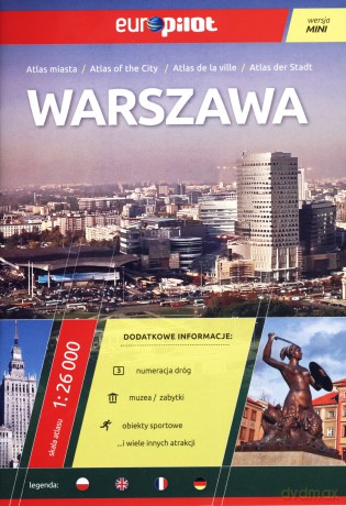 Warszawa. Atlas miasta w skali 1:26 000. Europilot wersja mini [KSIĄŻKA]
